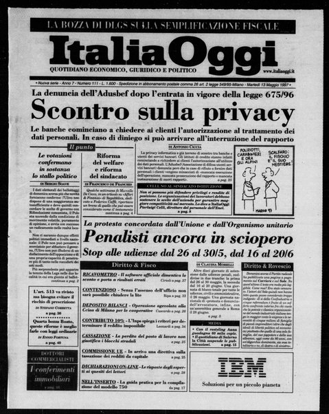 Italia oggi : quotidiano di economia finanza e politica